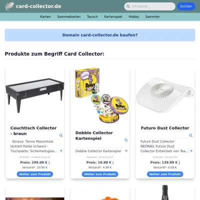 Screenshot card-collector.de