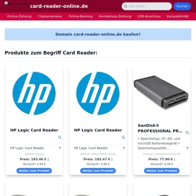Screenshot card-reader-online.de