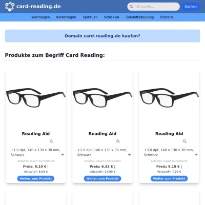 Screenshot card-reading.de
