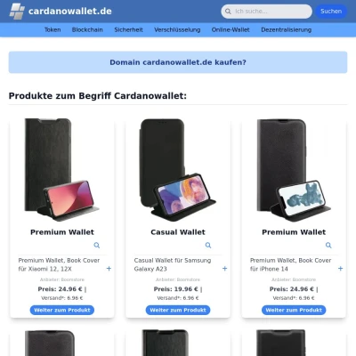 Screenshot cardanowallet.de