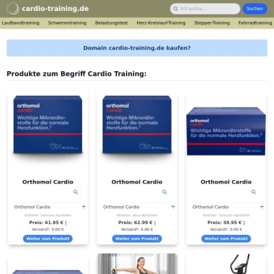 Screenshot cardio-training.de