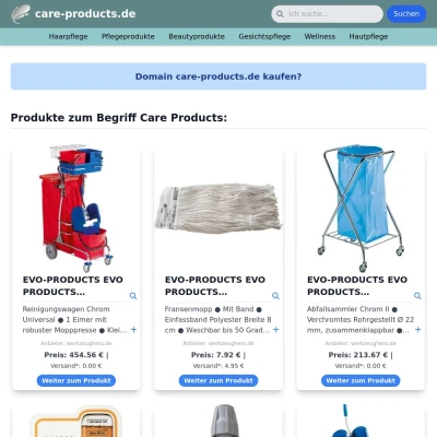 Screenshot care-products.de