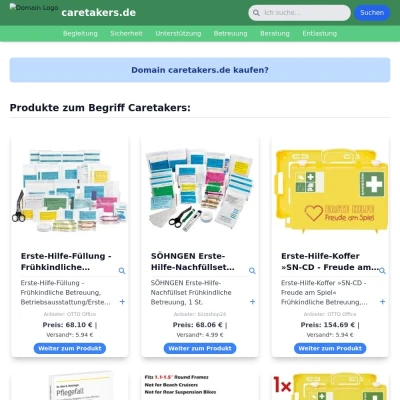 Screenshot caretakers.de
