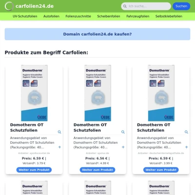 Screenshot carfolien24.de