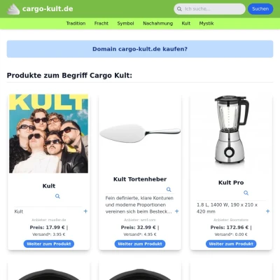 Screenshot cargo-kult.de