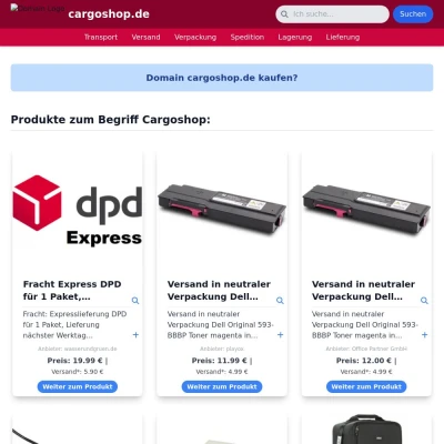 Screenshot cargoshop.de