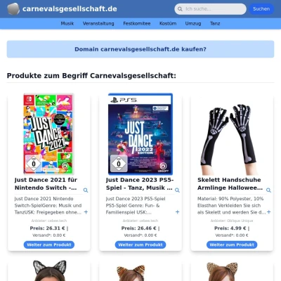 Screenshot carnevalsgesellschaft.de