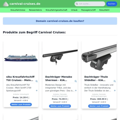Screenshot carnival-cruises.de