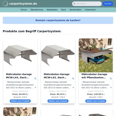 Screenshot carportsystem.de