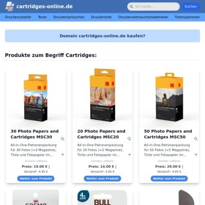 Screenshot cartridges-online.de