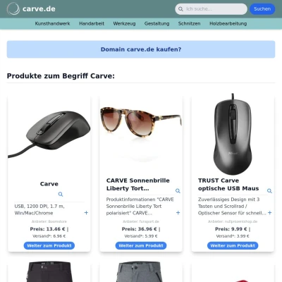 Screenshot carve.de