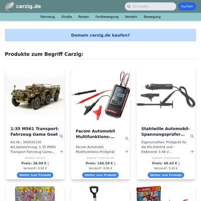 Screenshot carzig.de