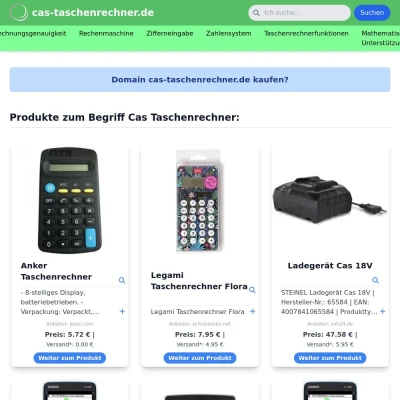 Screenshot cas-taschenrechner.de