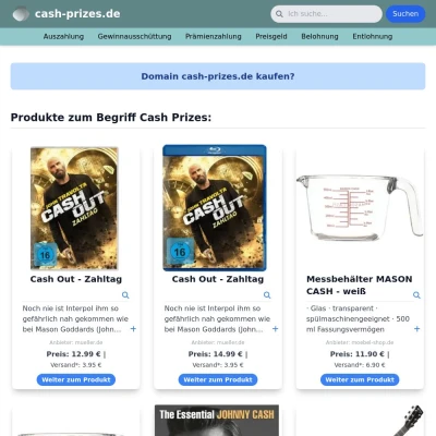 Screenshot cash-prizes.de