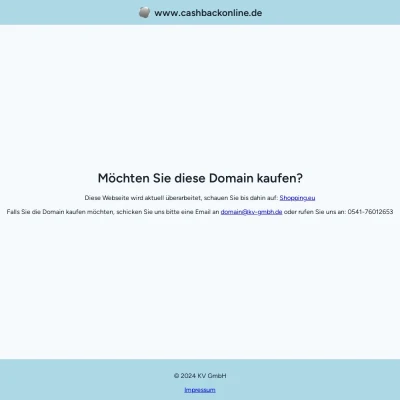 Screenshot cashbackonline.de