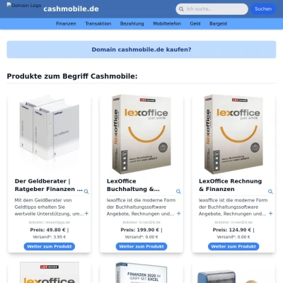 Screenshot cashmobile.de