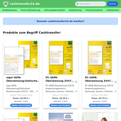 Screenshot cashtransfer24.de