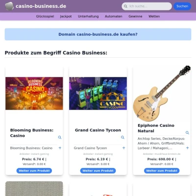 Screenshot casino-business.de