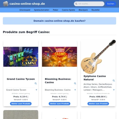 Screenshot casino-online-shop.de