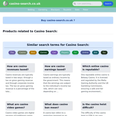 Screenshot casino-search.co.uk