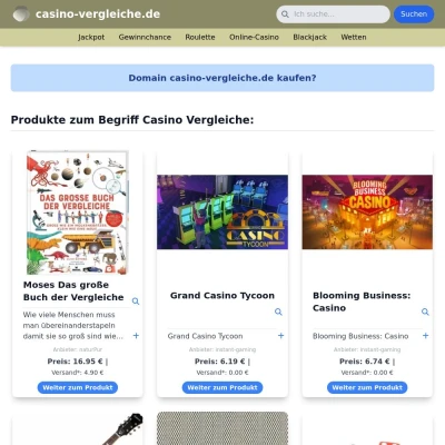 Screenshot casino-vergleiche.de