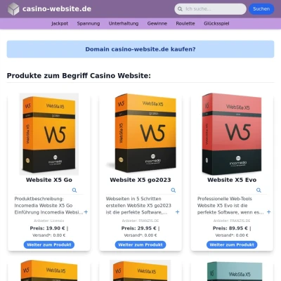 Screenshot casino-website.de