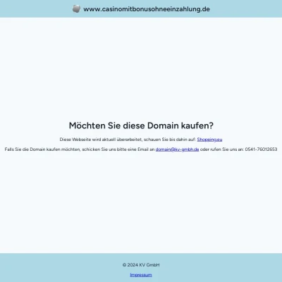 Screenshot casinomitbonusohneeinzahlung.de