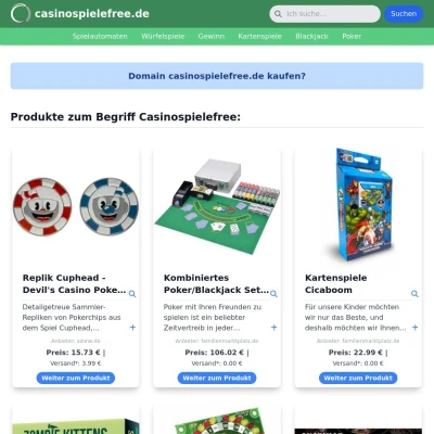 Screenshot casinospielefree.de