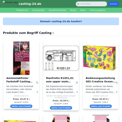 Screenshot casting-24.de