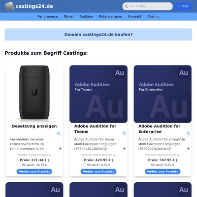 Screenshot castings24.de
