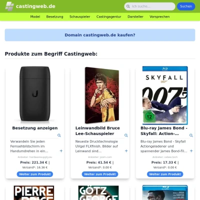 Screenshot castingweb.de
