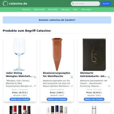 Screenshot catavino.de