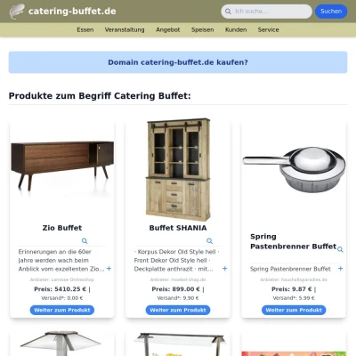 Screenshot catering-buffet.de