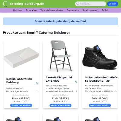 Screenshot catering-duisburg.de