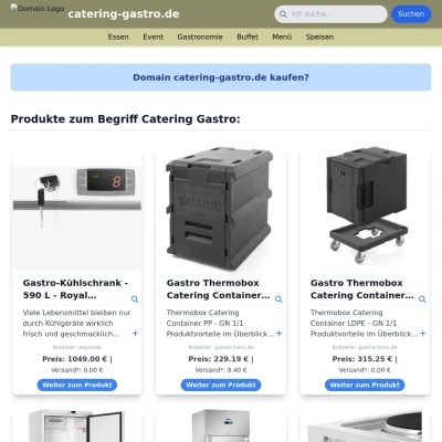 Screenshot catering-gastro.de