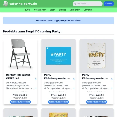 Screenshot catering-party.de