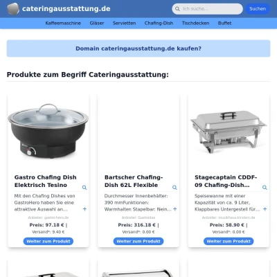 Screenshot cateringausstattung.de