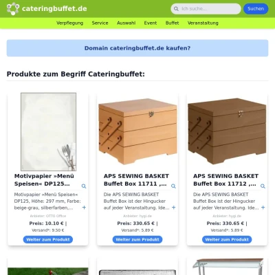 Screenshot cateringbuffet.de