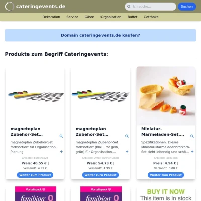 Screenshot cateringevents.de