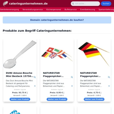 Screenshot cateringunternehmen.de