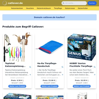 Screenshot catlover.de