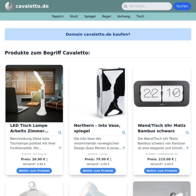 Screenshot cavaletto.de