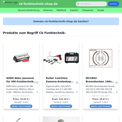 Screenshot cb-funktechnik-shop.de