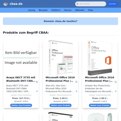 Screenshot cbaa.de