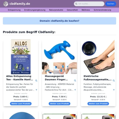 Screenshot cbdfamily.de
