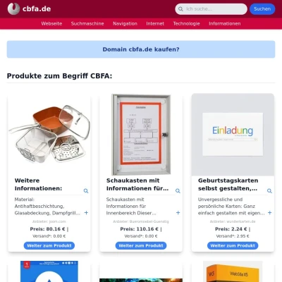 Screenshot cbfa.de