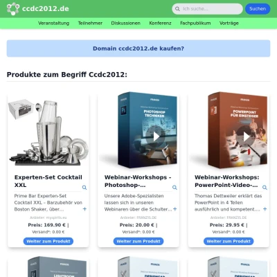 Screenshot ccdc2012.de