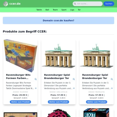 Screenshot ccer.de