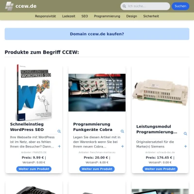 Screenshot ccew.de