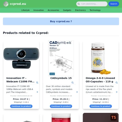 Screenshot ccprod.eu